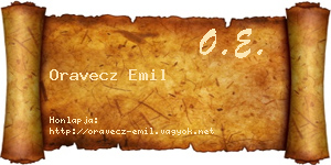 Oravecz Emil névjegykártya