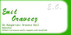 emil oravecz business card